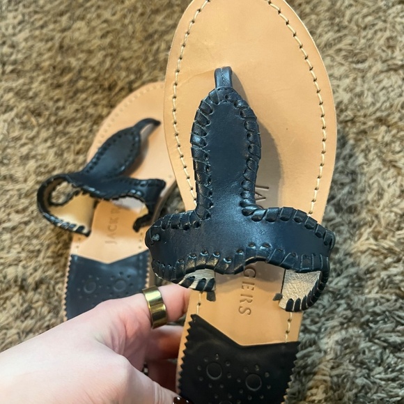 Jack Rogers- Jacks flat signature sandals in midnight size 6 women - Picture 2 of 5
